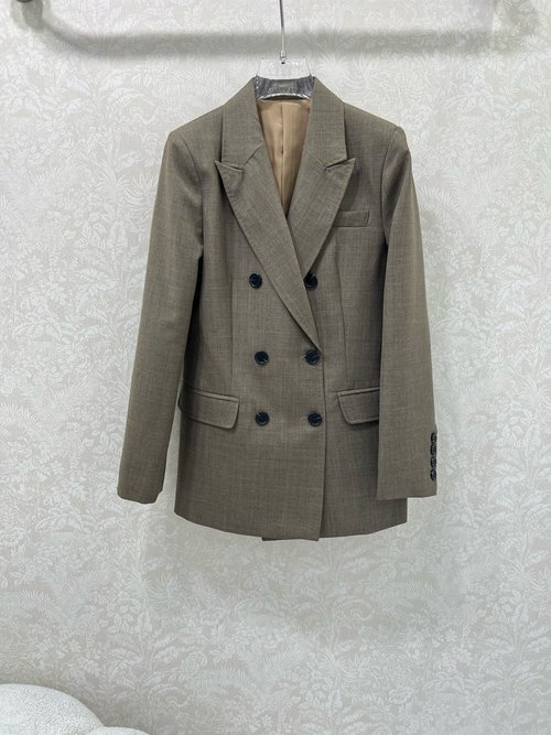 Burberry Customized Wool Blazer with Logo for Commuting