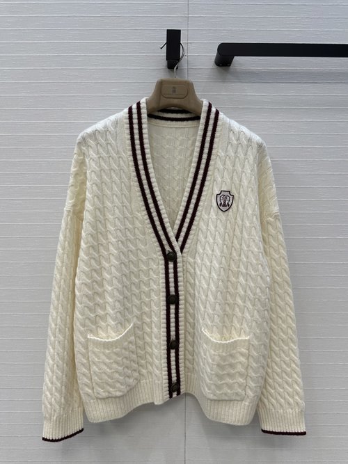 Brunello Cucinelli Tennis Capsule Series High-end Logo Cashmere Coat
