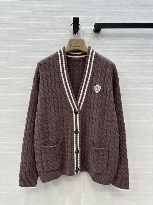 Brunello Cucinelli Tennis Capsule Series High-end Logo Cashmere Coat