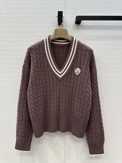 Brunello Cucinelli Tennis Capsule Series High-end Original Cashmere Knitwear