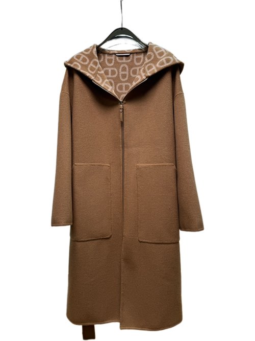 Hermes Classic Cashmere Coat with Dust Bag in Earthy Tones