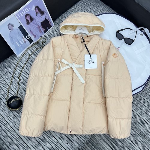 Moncler Recommended New Hooded Down Jacket with Bowknot