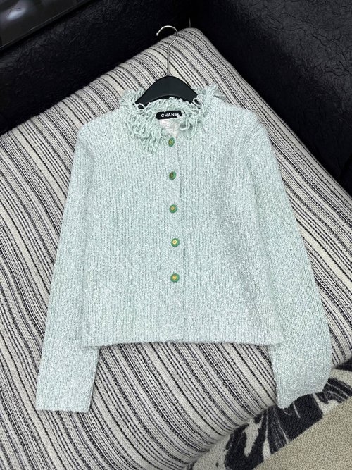 Chanel Vintage Series Heavy-Duty Fringe Lace Round Neck Coat, Fashionable