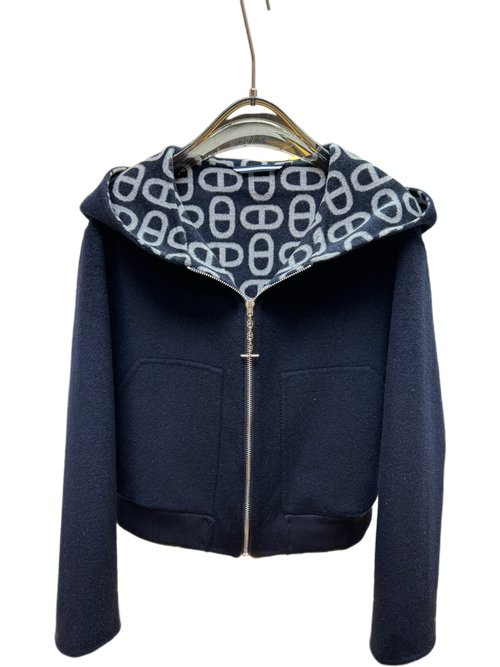 Hermes Classic Cashmere Coat with Dust Bag in Earthy Tones