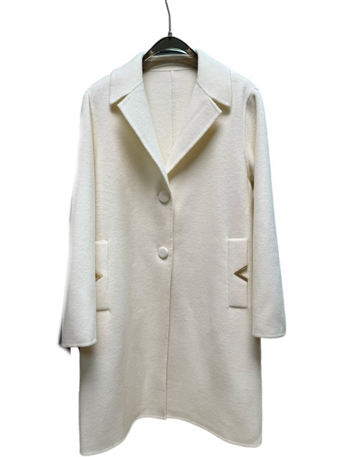 Valentino Long Wool Coat with Dust Bag, 90% Wool 10% Cashmere, Black, Camel, White