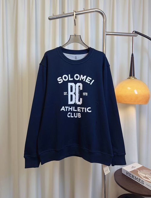 Brunello Cucinelli Comfortable Custom Cotton Hoodie with Printed Logo