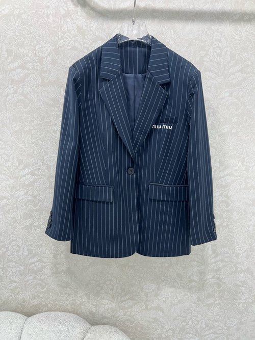 Miu Miu Striped Blazer, Miu - style Classic and Stylish Look