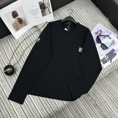 Chrome Hearts Long - sleeved Round - neck T - shirt with Embroidered Letters