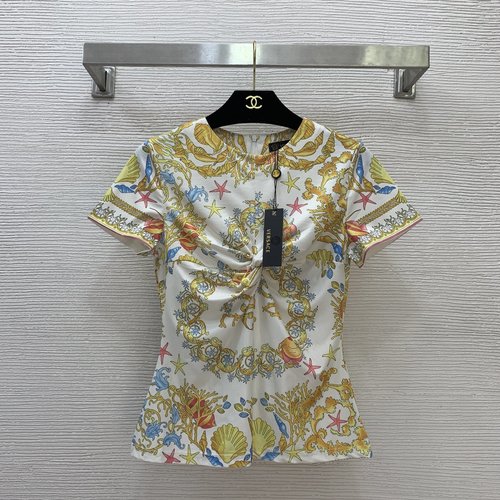 Acne Studios Baroque Pattern Seastar Shell Print Slim-Fit T-Shirt