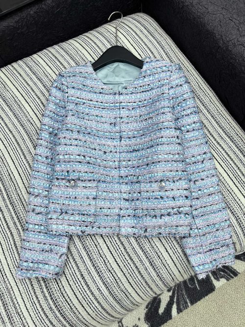 Chanel Customized Tweed Round-neck Coat, Chanel-inspired