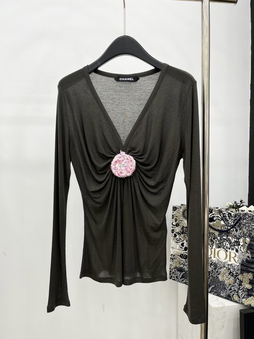 Chanel Original Quality Vintage Floral Buttoned Bodysuit