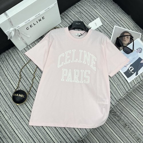 Celine Loose Letter Print Short-sleeved T-Shirt