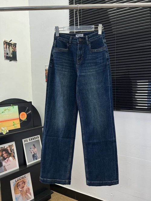 Yves Saint Laurent Embroidered Letter Stretch Straight Jeans, Comfortable Year-Round