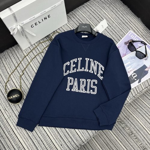 Celine Classic Letter Print Round Neck Sweatshirt
