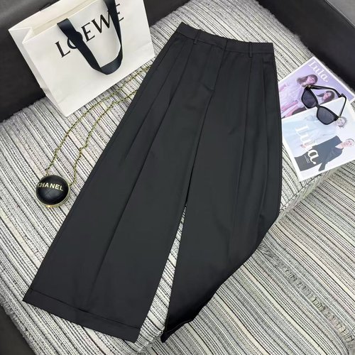 Loewe Highly Recommended: New LOE Logo-Embroidered Wide-Leg Trousers