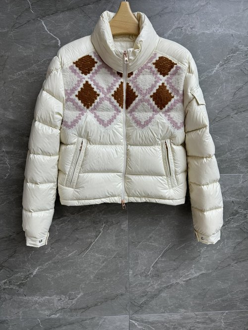 Moncler Sweet Quilted Embroidered Down Jacket