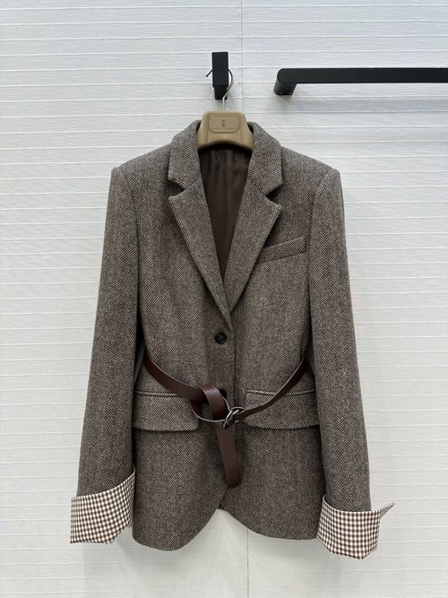 Brunello Cucinelli Exclusive Initial Release: BC High-End Original Single Woolen Suit Jacket