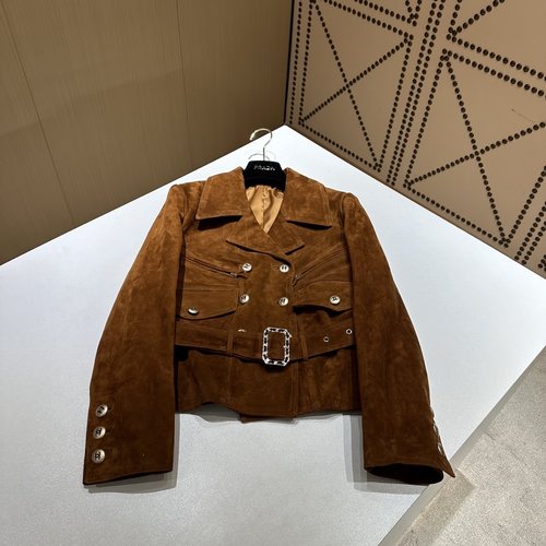 Chanel Classic and Versatile Leather Outerwear with Customized Hardware