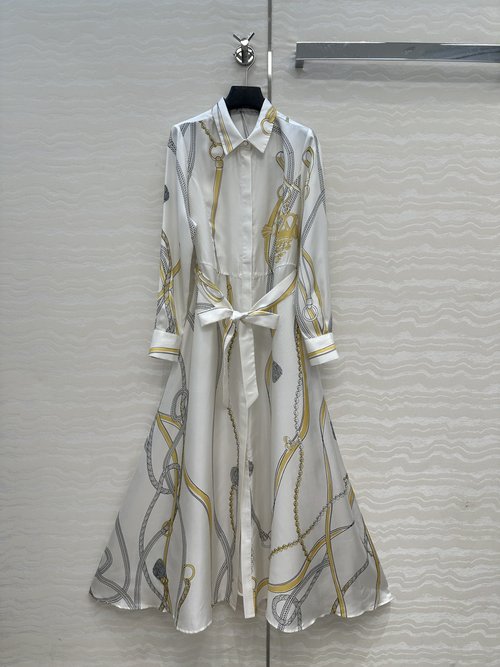 Hermes Exclusive Launch: H-Series Palefroi Remix Silk Maxi Dress