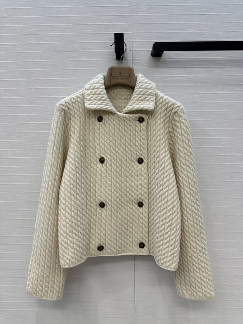 Brunello Cucinelli Hot-selling Cashmere Knit Jacket for Commuting