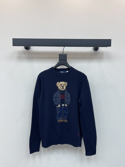 Polo Ralph Lauren Childlike Bear Hand-Hooked H-Style Polo Sweater