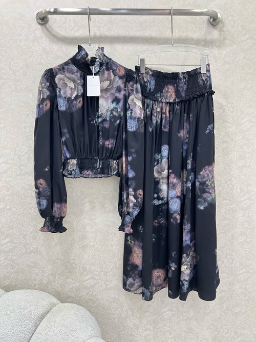 Zimmermann Elegant Frilly Bodice with Flared Skirt, Striking Silhouette