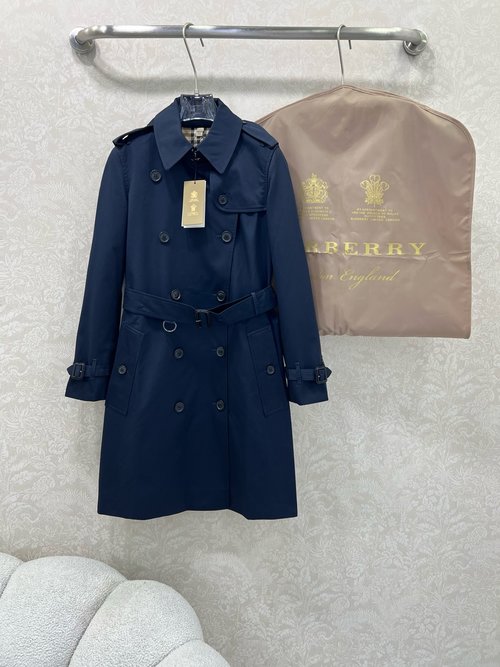 Burberry Five-Row Button Kensington Mid-Length Trench Coat