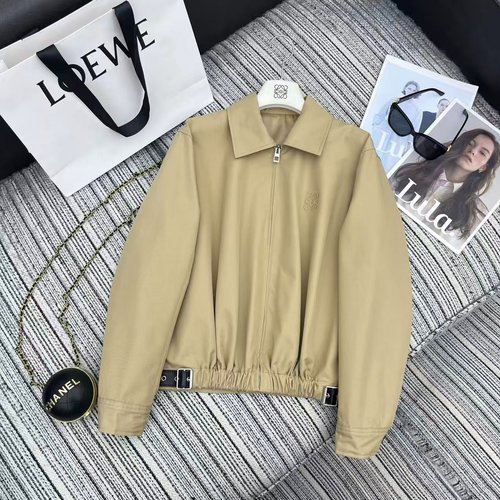 Loewe LOE Series Lapel Jacket with Hem Belt and Embroidered Logo