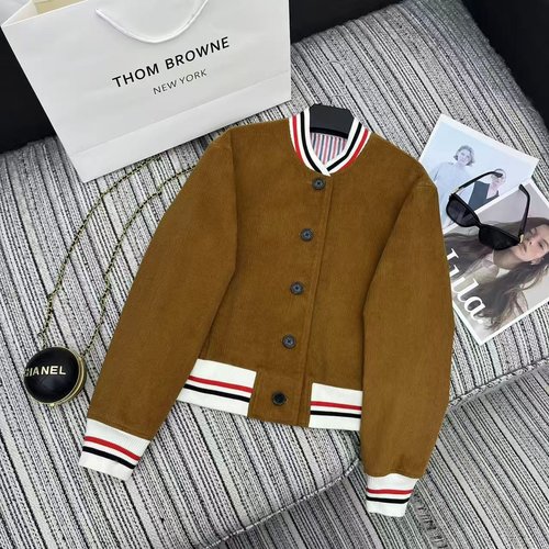 Thom Browne Contrast-striped Corduroy Jacket with Classic Lining