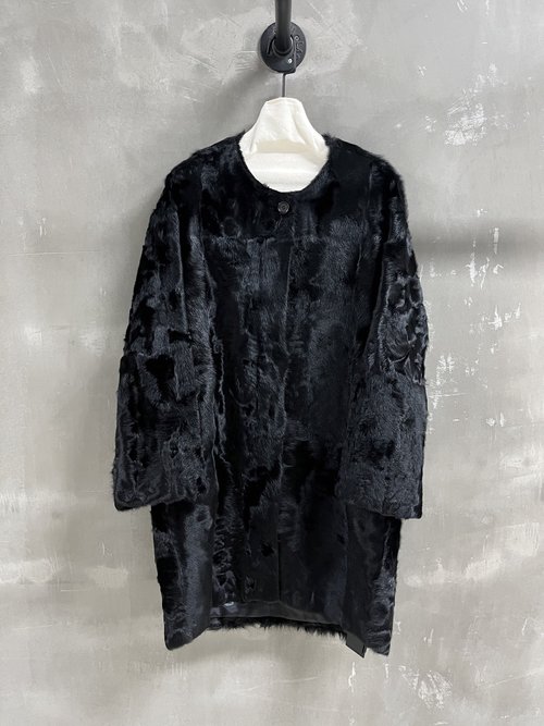 Chanel Elegant Fur and Silk Blend Garment