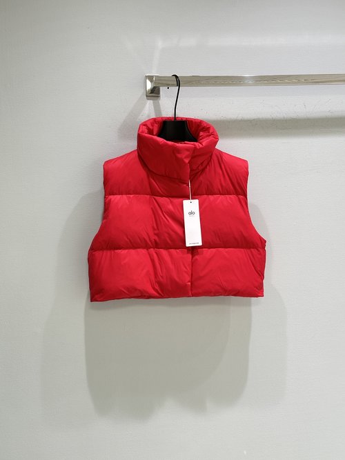 Loewe Simple-Designed Short Down Vest in Dopamine Color Scheme