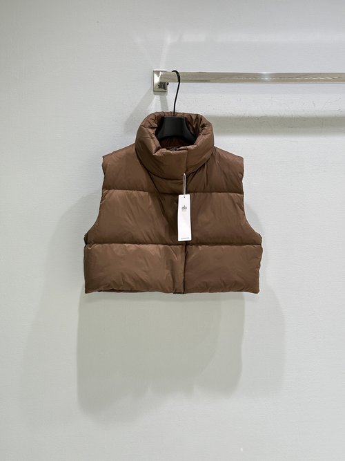 Loewe Simple-Designed Short Down Vest in Dopamine Color Scheme
