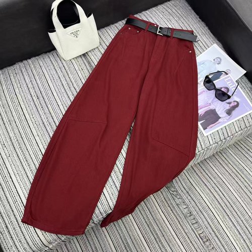 Prada Recommended Machete Jeans with Custom Triangular Logo Belt