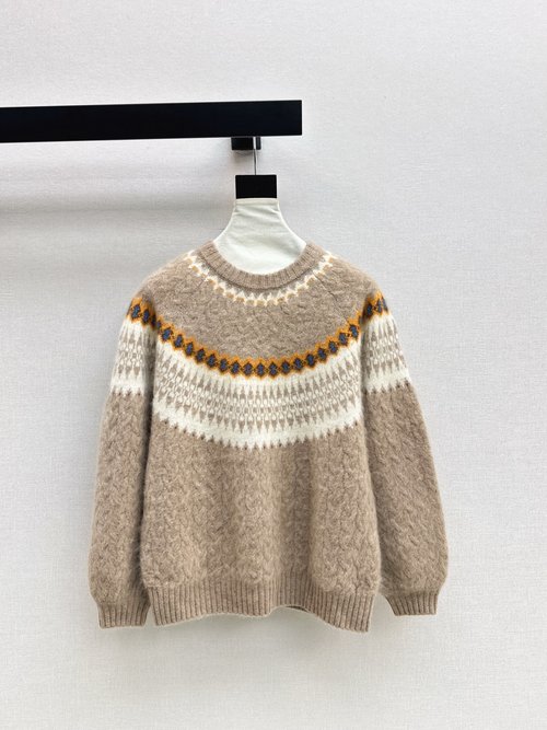 Loro Piana Knitted Sweater, Retro European Style