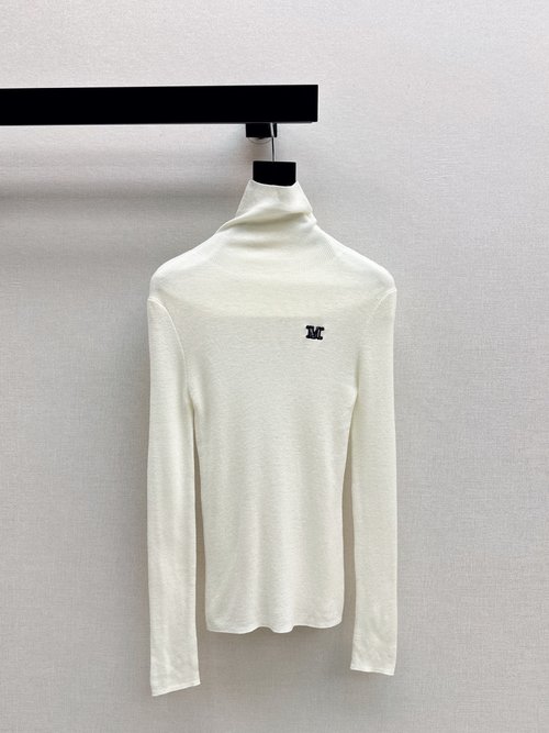 Max Mara Classic Logo Letter-Embroidered High-Neck Base Layer