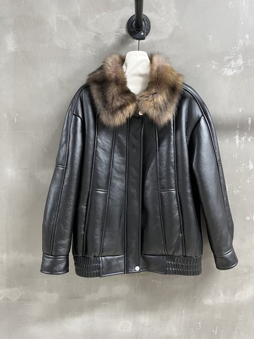 Yves Saint Laurent Unique Bespoke Vintage-Inspired Fur-Trimmed Charming Garment