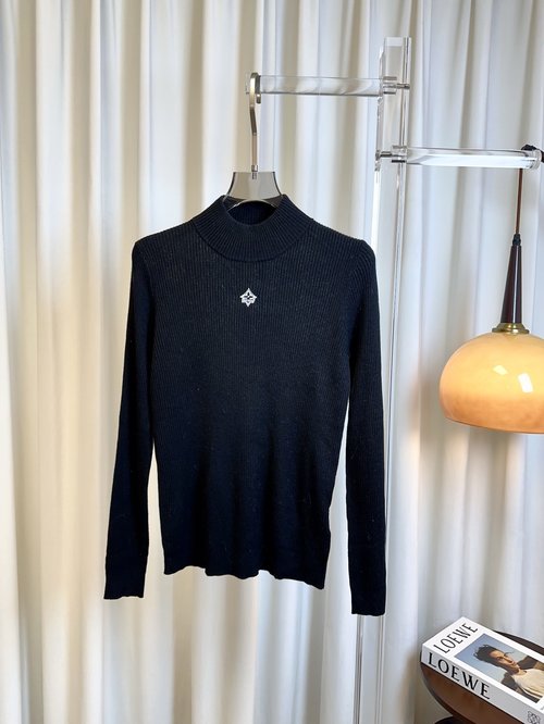 Loewe Embroidered Logo Wool Top, Soft and Stretchy