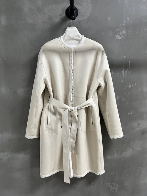 Chanel Reversible Sheepskin Faux Fur Coat in Classic Maillard Color