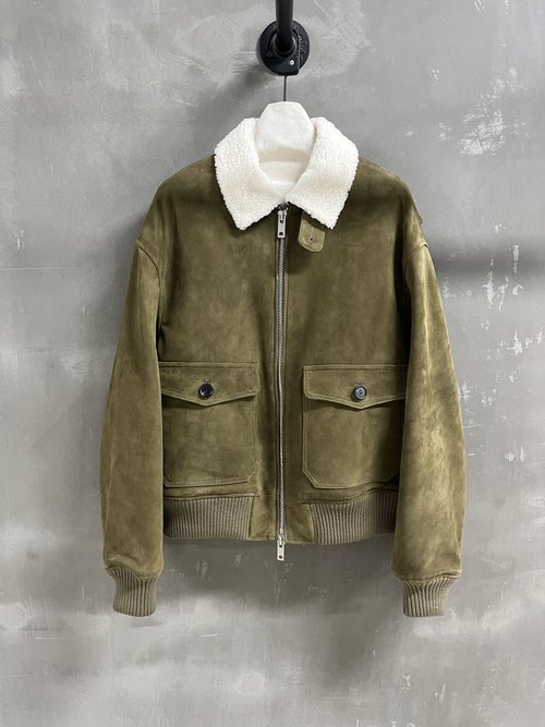 Hermes Customizable Leather Jacket in a Timeless Sweet and Cool Retro Style, Universal Compatibility