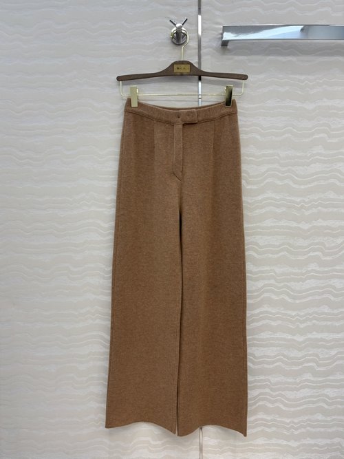 Loro Piana High-End Cashmere Wide-Leg Pants with Elegant Design