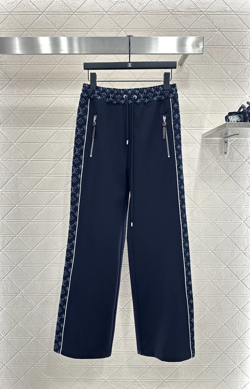 Louis Vuitton Customized Twill Denim Straight-Leg Pants with Four-Leaf Clover Jacquard