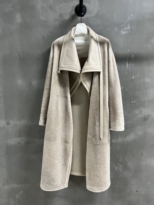 Hermes Reversible Loose-Fit All-Around Faux Fur Coat