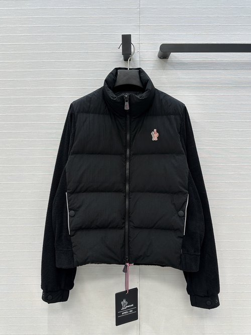 Moncler Outdoor Polar Fleece Spliced Down Jacket, Comfortable and Stylish