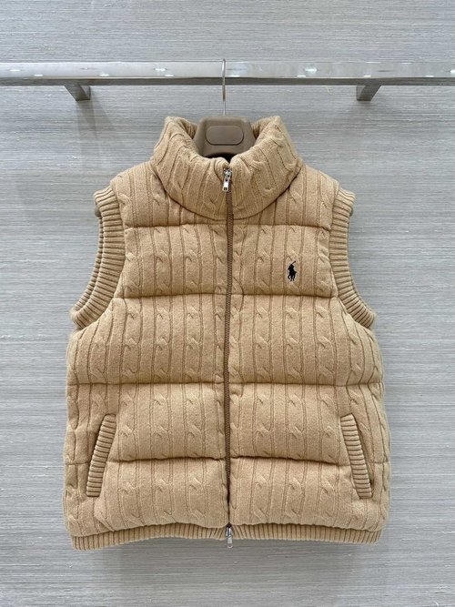 Polo Ralph Lauren Hot-Selling Classic Wool Knit Down Vest with Embroidered Logo