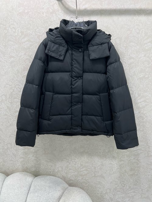 Fendi Lightweight Goose Down Jacket with Adjustable and Detachable Hood