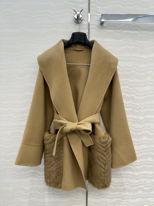 Fendi Exclusive Mink Pocket Handmade Coat with 3D Tailoring