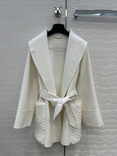 Fendi Exclusive Mink Pocket Handmade Coat with 3D Tailoring