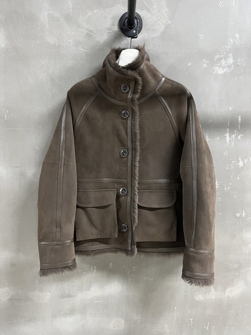 Balenciaga Customized Retro Suede Fur One-Piece, Simple yet Charming