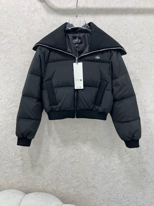 Loewe Elegant Three-panel Down Jacket with Large Lapel