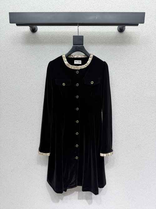 Miu Miu Velvet Dress: Versatile, Simple and High-Class